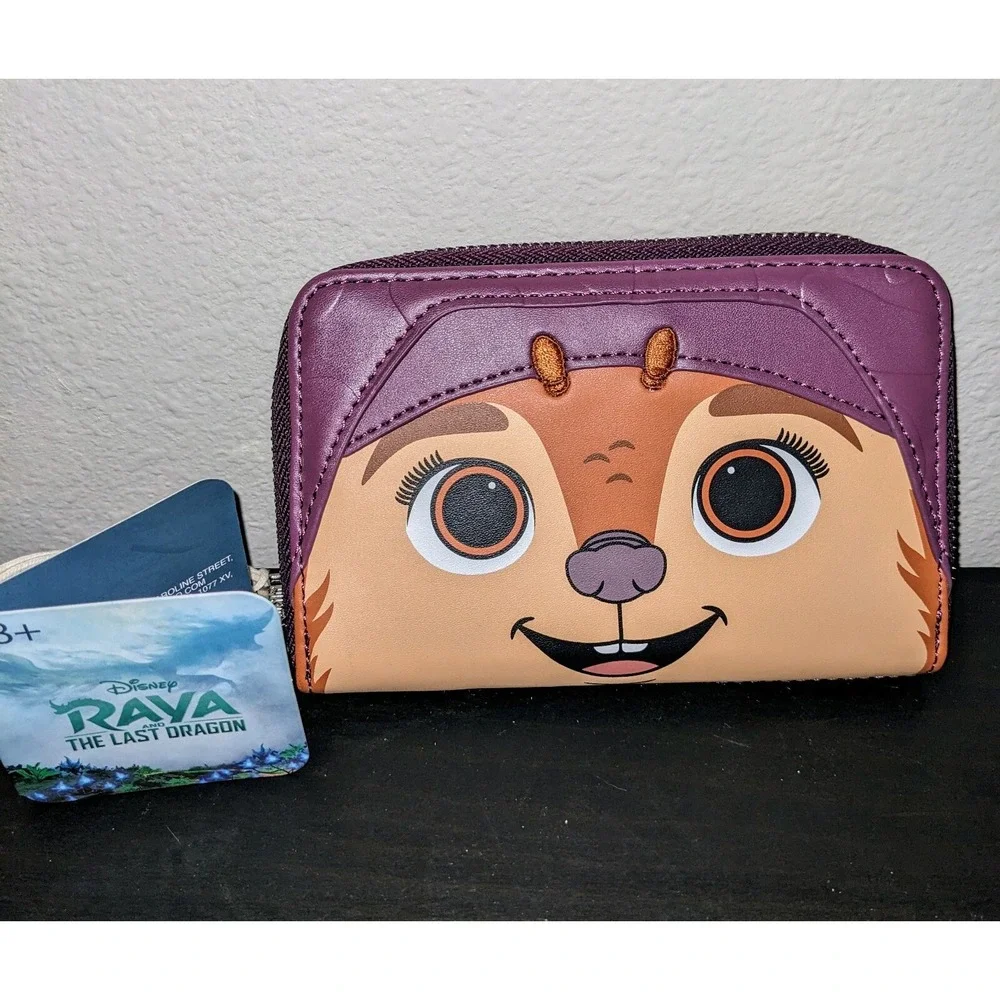 Loungefly Disney Raya and the Last Dragon Ongi Zip Around Wallet Purple‎ New